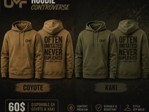 Hoodies Controverse - Often Imitated Never Duplicated - Coyote , Kaki